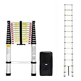 Todeco - Telescopic ladder, Foldable Ladder - Maximum load: 330 lbs -...