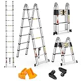 Finether DIY 3.8M Portable Extendable Extension Multipurpose Ladder